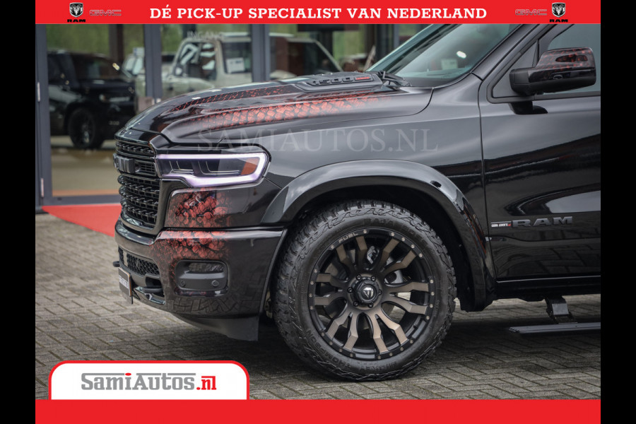 Dodge Ram COBRA EDITION | 1500 Limited Night High Output 540HP 706Nm | Massage + Full Option | De Meest Luxe en Volle Pick-Up in zijn Klas Comfortabele Dubbele Cabine met Royale 5 Zitplaatsen | BPM vrij | Nu Leverbaar uit Voorraad | Voorraad Nr 2368 -  5452 | Cobra package is meerprijs |