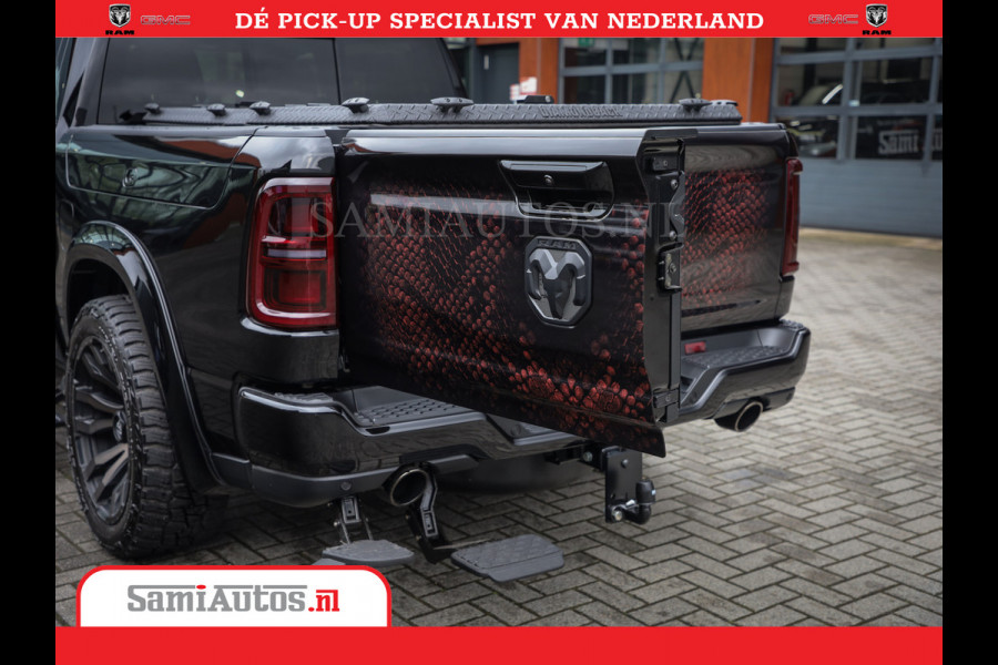 Dodge Ram COBRA EDITION | 1500 Limited Night High Output 540HP 706Nm | Massage + Full Option | De Meest Luxe en Volle Pick-Up in zijn Klas Comfortabele Dubbele Cabine met Royale 5 Zitplaatsen | BPM vrij | Nu Leverbaar uit Voorraad | Voorraad Nr 2368 -  5452 | Cobra package is meerprijs |