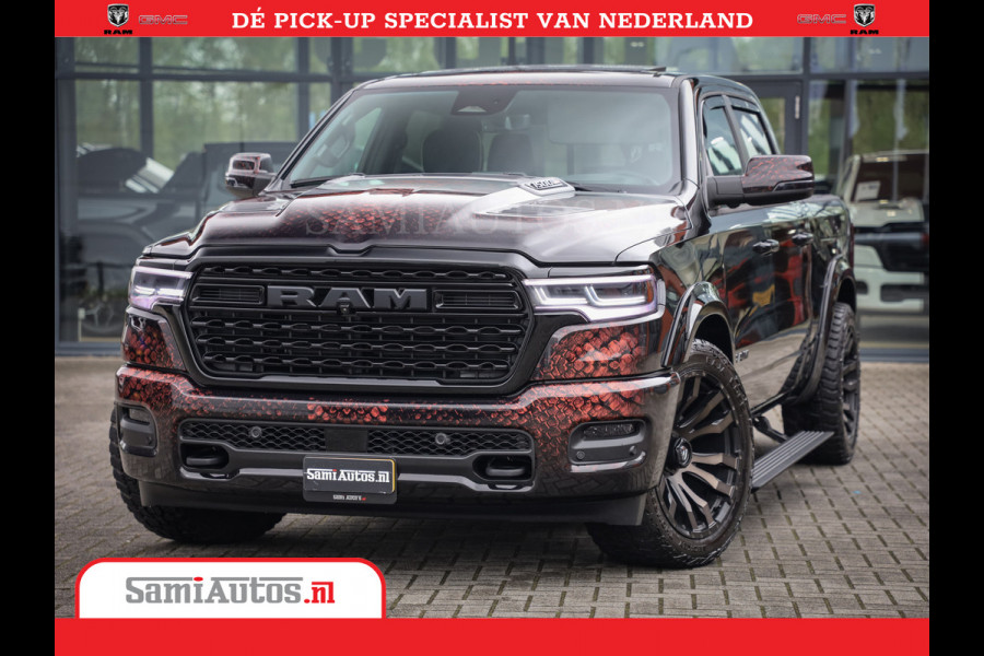 Dodge Ram COBRA EDITION | 1500 Limited Night High Output 540HP 706Nm | Massage + Full Option | De Meest Luxe en Volle Pick-Up in zijn Klas Comfortabele Dubbele Cabine met Royale 5 Zitplaatsen | BPM vrij | Nu Leverbaar uit Voorraad | Voorraad Nr 2368 -  5452 | Cobra package is meerprijs |