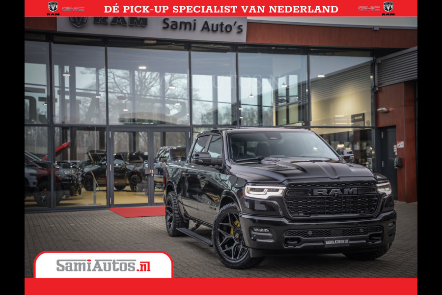 Dodge Ram 1500 Limited Night High Output 540HP 706Nm | Massage + Full Option | De Meest Luxe en Volle Pick-Up in zijn Klasse | Comfortabele Dubbele Cabine met Royale 5 Zitplaatsen | BPM vrij | Nu Leverbaar uit Voorraad | Voorraad Nr 2325 - 5148