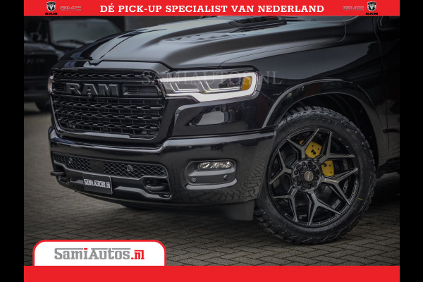 Dodge Ram 1500 Limited Night High Output 540HP 706Nm | Massage + Full Option | De Meest Luxe en Volle Pick-Up in zijn Klasse | Comfortabele Dubbele Cabine met Royale 5 Zitplaatsen | BPM vrij | Nu Leverbaar uit Voorraad | Voorraad Nr 2325 - 5148