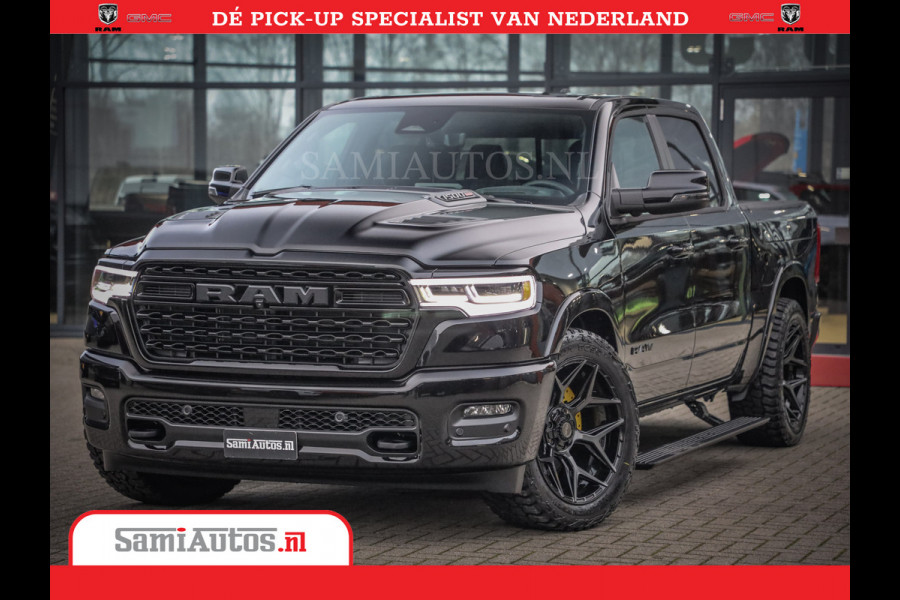 Dodge Ram 1500 Limited Night High Output 540HP 706Nm | Massage + Full Option | De Meest Luxe en Volle Pick-Up in zijn Klasse | Comfortabele Dubbele Cabine met Royale 5 Zitplaatsen | BPM vrij | Nu Leverbaar uit Voorraad | Voorraad Nr 2325 - 5148