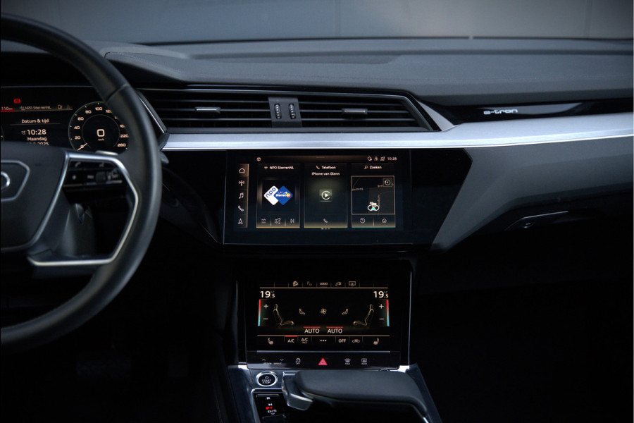 Audi e-tron Sportback 50 quattro S edition 71 kWh | Bang & Olufsen | Panoramadak | S-Line | Keyless | Memory Seats | Stoelverwarming | Ambiance Verlichting | Camera | Adaptive Cruise Control | Leer | Matrix LED | Luchtvering | B&O