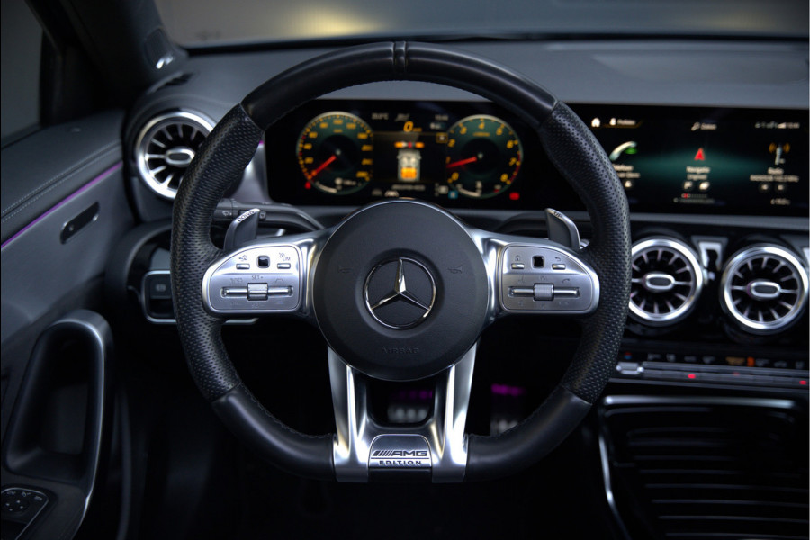 Mercedes-Benz A-Klasse AMG 35 4MATIC Edition 1 | Panoramadak | Burmester | AMG Performance Recaro stoelen | Stoelverwarming | Keyless | Aero pack | Adaptive Cruise Control | Ambiance verlichting | 360 Camera |