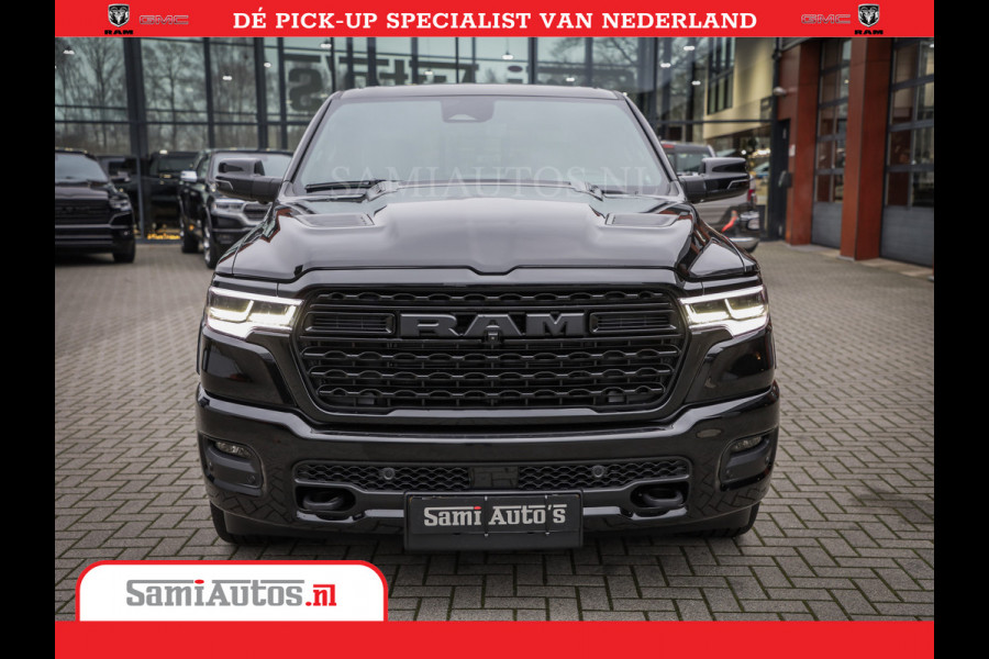 Dodge Ram 1500 Limited Night High Output 540HP 706Nm | Massage + Full Option | De Meest Luxe en Volle Pick-Up in zijn Klasse | Comfortabele Dubbele Cabine met Royale 5 Zitplaatsen | BPM vrij | Nu Leverbaar uit Voorraad | Voorraad Nr 2327 - 5407