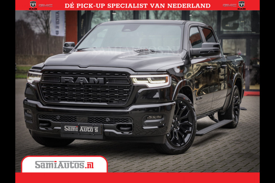 Dodge Ram 1500 Limited Night High Output 540HP 706Nm | Massage + Full Option | De Meest Luxe en Volle Pick-Up in zijn Klasse | Comfortabele Dubbele Cabine met Royale 5 Zitplaatsen | BPM vrij | Nu Leverbaar uit Voorraad | Voorraad Nr 2327 - 5407