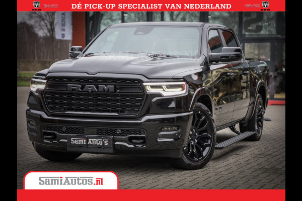 Dodge Ram 1500 Limited Night High Output 540HP 706Nm | Massage + Full Option | De Meest Luxe en Volle Pick-Up in zijn Klasse | Comfortabele Dubbele Cabine met Royale 5 Zitplaatsen | BPM vrij | Nu Leverbaar uit Voorraad | Voorraad Nr 2327 - 5407