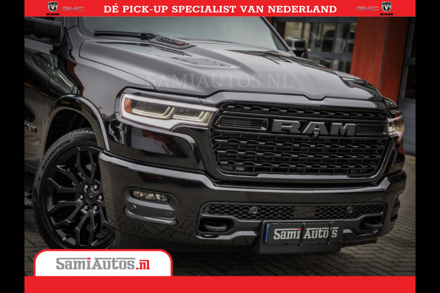 Dodge Ram 1500 Limited Night High Output 540HP 706Nm | Massage + Full Option | De Meest Luxe en Volle Pick-Up in zijn Klasse | Comfortabele Dubbele Cabine met Royale 5 Zitplaatsen | BPM vrij | Nu Leverbaar uit Voorraad | Voorraad Nr 2327 - 5407