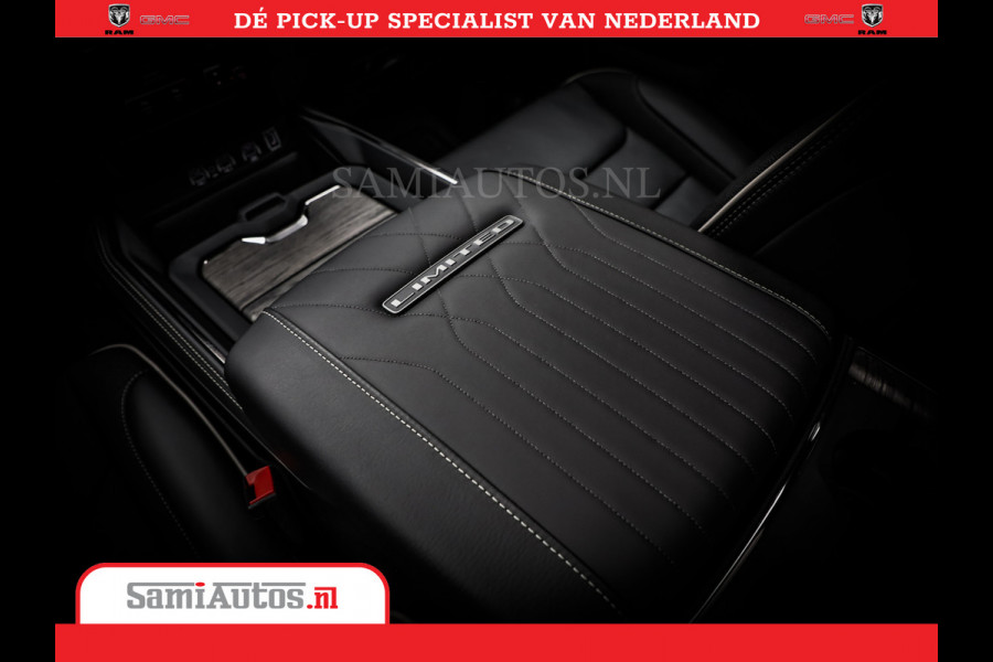 Dodge Ram 1500 Limited Night High Output 540HP 706Nm | Massage + Full Option | De Meest Luxe en Volle Pick-Up in zijn Klasse | Comfortabele Dubbele Cabine met Royale 5 Zitplaatsen | BPM vrij | Nu Leverbaar uit Voorraad | Voorraad Nr 2327 - 5407
