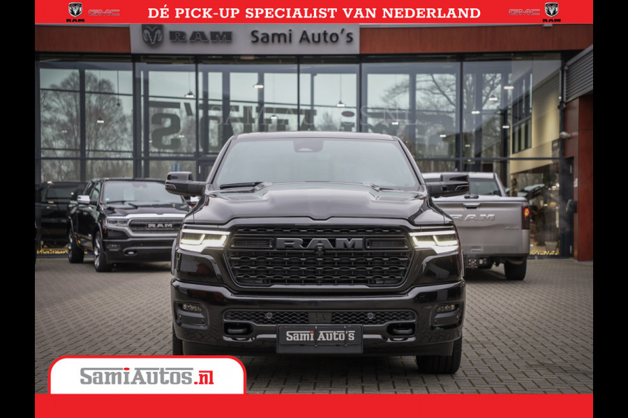 Dodge Ram 1500 Limited Night High Output 540HP 706Nm | Massage + Full Option | De Meest Luxe en Volle Pick-Up in zijn Klasse | Comfortabele Dubbele Cabine met Royale 5 Zitplaatsen | BPM vrij | Nu Leverbaar uit Voorraad | Voorraad Nr 2327 - 5407