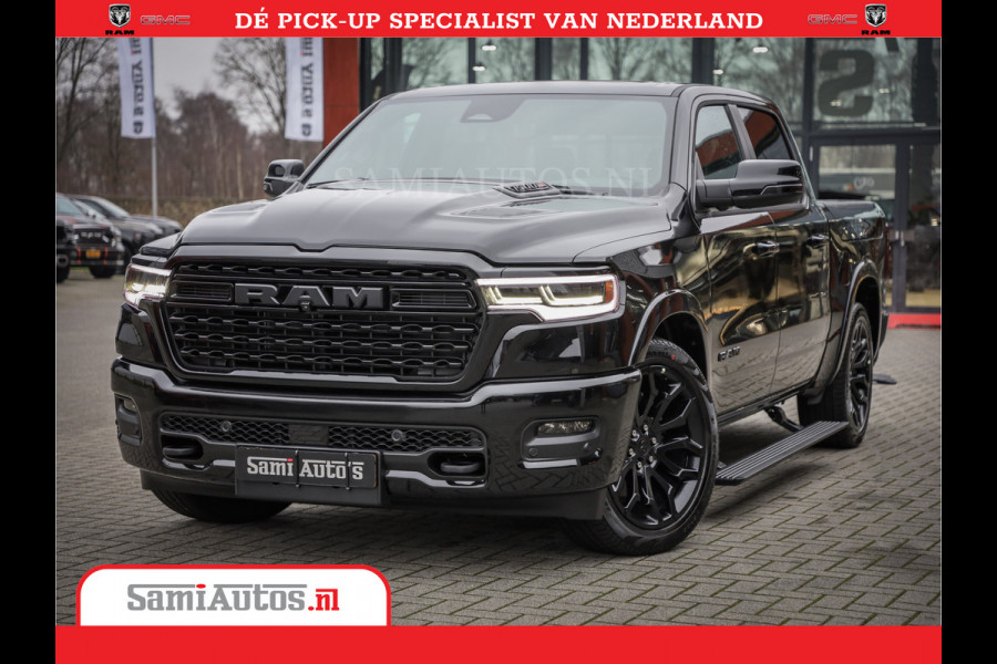 Dodge Ram 1500 Limited Night High Output 540HP 706Nm | Massage + Full Option | De Meest Luxe en Volle Pick-Up in zijn Klasse | Comfortabele Dubbele Cabine met Royale 5 Zitplaatsen | BPM vrij | Nu Leverbaar uit Voorraad | Voorraad Nr 2327 - 5407