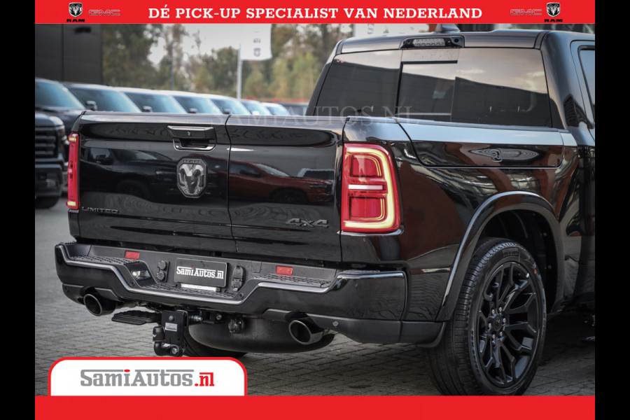 Dodge Ram 1500 Limited Night High Output 540HP 706Nm | Massage + Full Option | De Meest Luxe en Volle Pick-Up in zijn Klasse | Comfortabele Dubbele Cabine met Royale 5 Zitplaatsen | BPM vrij | Nu Leverbaar uit Voorraad | Voorraad Nr 2327 - 5407