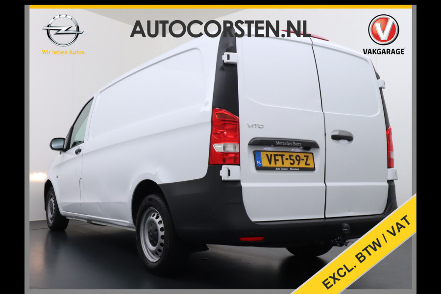 Mercedes-Benz Vito 114CDI 136PK Lang Navi Camera Trekhaak Cruise Control Pdc Regen/Lichtsensor Park-Assistent Led Bluetooth Betonplex Vloer Schuifdeur Wandbekleding EURO6