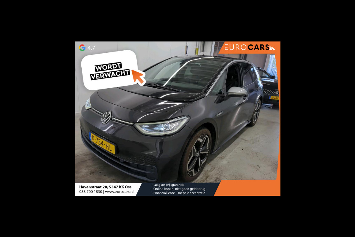 Volkswagen ID.3 First Plus 58 kWh LED 18"Lichtmetalen Velgen Navigatie Camera Adaptive Cruise Control Climate Control Keyless Parkeersensoren Volkswagen ID.3 First Plus 58 kWh LED 18"Lichtmetalen Velgen Navigatie Camera Adaptive Cruise Control Climate Control Keyless Parkeersensoren
