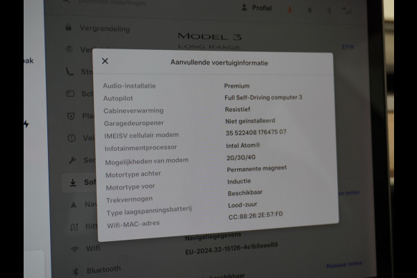 Tesla Model 3 Long Range AWD 75kWh 463PK Trekhaak 19" FSD-Computer 3 Premium Audio 4wd AutoPilot Panoramadak Camera's Leer Adaptive-Cruise-Con Keyless Stoel en achterbank verwarming Electr.Stoelen+Memory+Easy-Entry WiFi 1e Eigenaar Org. Nederlandse Auto Garantie op Accu/Motor tot 29-12-2027/192.000km