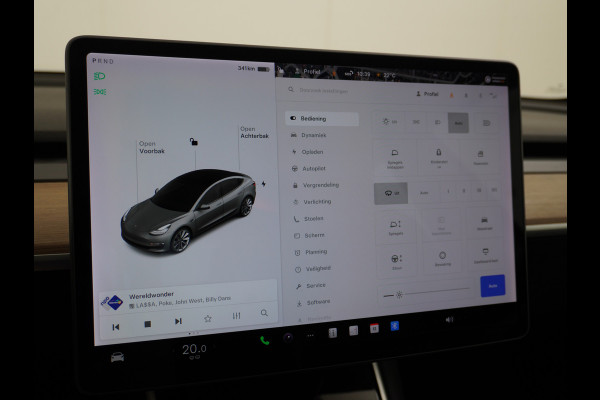 Tesla Model 3 Long Range AWD 75kWh 463PK Trekhaak 19" FSD-Computer 3 Premium Audio 4wd AutoPilot Panoramadak Camera's Leer Adaptive-Cruise-Con Keyless Stoel en achterbank verwarming Electr.Stoelen+Memory+Easy-Entry WiFi 1e Eigenaar Org. Nederlandse Auto Garantie op Accu/Motor tot 29-12-2027/192.000km