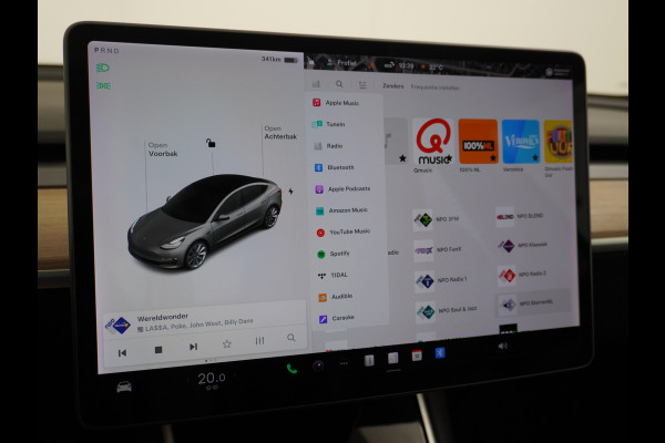 Tesla Model 3 Long Range AWD 75kWh 463PK Trekhaak 19" FSD-Computer 3 Premium Audio 4wd AutoPilot Panoramadak Camera's Leer Adaptive-Cruise-Con Keyless Stoel en achterbank verwarming Electr.Stoelen+Memory+Easy-Entry WiFi 1e Eigenaar Org. Nederlandse Auto Garantie op Accu/Motor tot 29-12-2027/192.000km