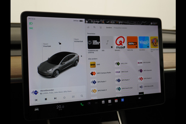 Tesla Model 3 Long Range AWD 75kWh 463PK Trekhaak 19" FSD-Computer 3 Premium Audio 4wd AutoPilot Panoramadak Camera's Leer Adaptive-Cruise-Con Keyless Stoel en achterbank verwarming Electr.Stoelen+Memory+Easy-Entry WiFi 1e Eigenaar Org. Nederlandse Auto Garantie op Accu/Motor tot 29-12-2027/192.000km