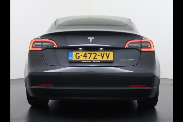 Tesla Model 3 Long Range AWD 75kWh 463PK Trekhaak 19" FSD-Computer 3 Premium Audio 4wd AutoPilot Panoramadak Camera's Leer Adaptive-Cruise-Con Keyless Stoel en achterbank verwarming Electr.Stoelen+Memory+Easy-Entry WiFi 1e Eigenaar Org. Nederlandse Auto Garantie op Accu/Motor tot 29-12-2027/192.000km