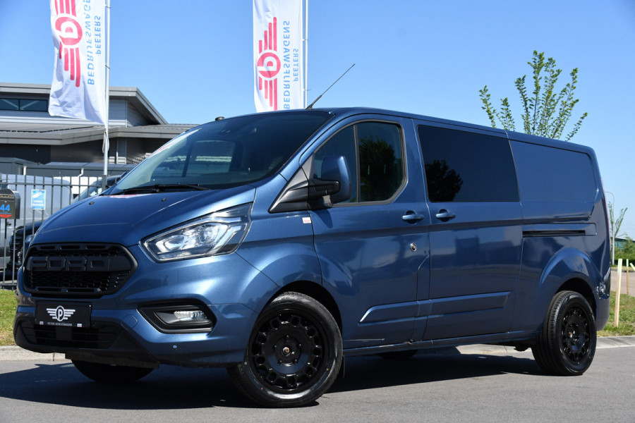 Ford Transit Custom 300 2.0 TDCI L2H1 Limited DC Camera, Cruise, Carplay, 170PK, Trekhaak, Stoelverwarming, Automaat, 2 x Schuifdeur, Uniek!