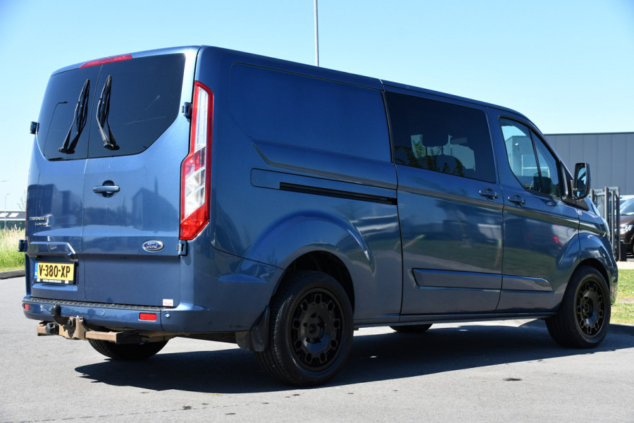Ford Transit Custom 300 2.0 TDCI L2H1 Limited DC Camera, Cruise, Carplay, 170PK, Trekhaak, Stoelverwarming, Automaat, 2 x Schuifdeur, Uniek!