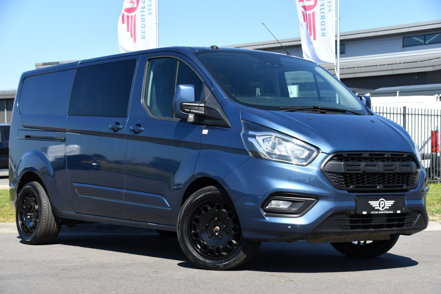 Ford Transit Custom 300 2.0 TDCI L2H1 Limited DC Camera, Cruise, Carplay, 170PK, Trekhaak, Stoelverwarming, Automaat, 2 x Schuifdeur, Uniek!