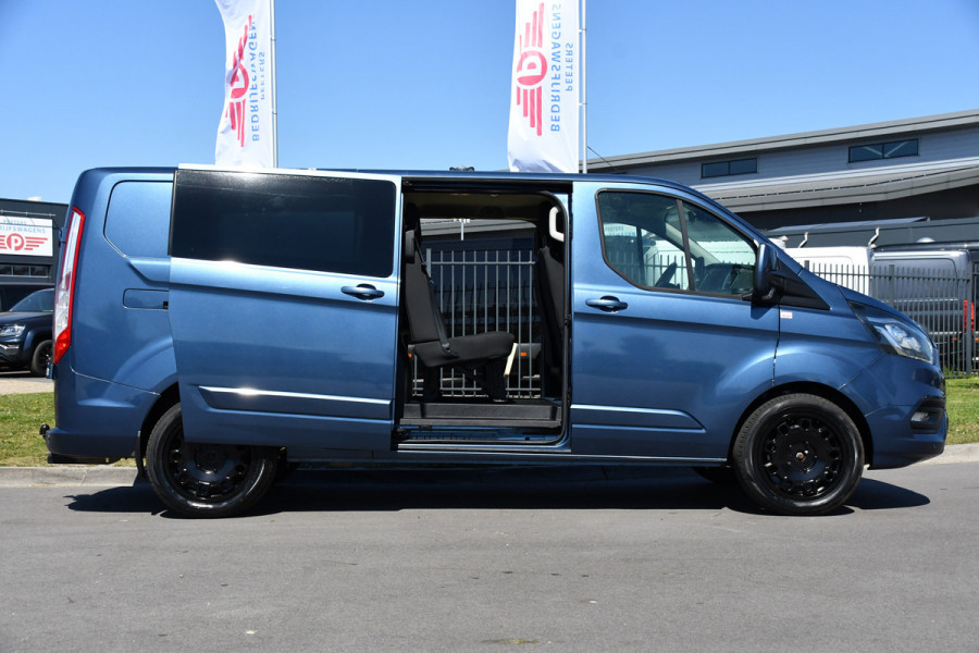 Ford Transit Custom 300 2.0 TDCI L2H1 Limited DC Camera, Cruise, Carplay, 170PK, Trekhaak, Stoelverwarming, Automaat, 2 x Schuifdeur, Uniek!