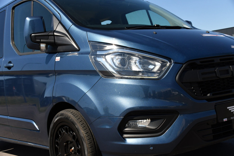 Ford Transit Custom 300 2.0 TDCI L2H1 Limited DC Camera, Cruise, Carplay, 170PK, Trekhaak, Stoelverwarming, Automaat, 2 x Schuifdeur, Uniek!