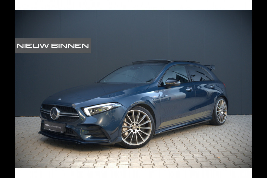 Mercedes-Benz A-Klasse AMG 35 4MATIC Edition 1 | Panoramadak | Burmester | AMG Performance Recaro stoelen | Stoelverwarming | Keyless | Aero pack | Adaptive Cruise Control | Ambiance verlichting | 360 Camera |