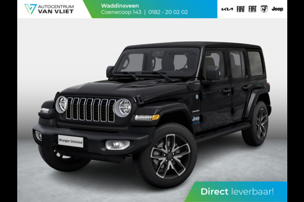 Jeep Wrangler Unlimited 4xe 380 Sahara | Uit voorraad leverbaar | MY25 | Sky One-Touch Power Soft Top | 22" Brute velgen | Geel kenteken !