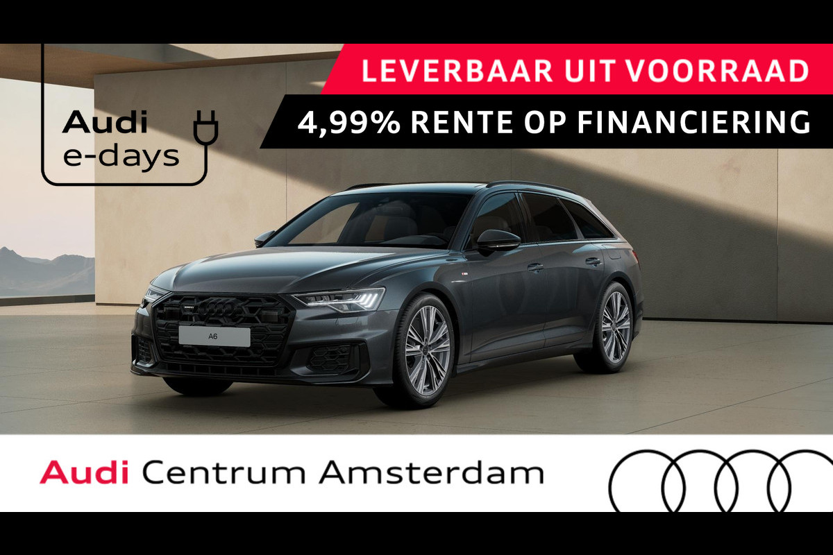 Audi A6 Avant 50 TFSI e quattro S edition Competition adaptive cruise control, panoramadak, B&O soundsysteem, optiek pakket zwart Plus, stoelverwarming voorin Audi A6 Avant 50 TFSI e quattro S edition Competition adaptive cruise control, panoramadak, B&O soundsysteem, optiek pakket zwart Plus, stoelverwarming voorin