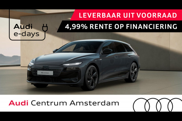Audi A6 Avant e-tron S edition 83 kWh privacy glass, remzadels rood