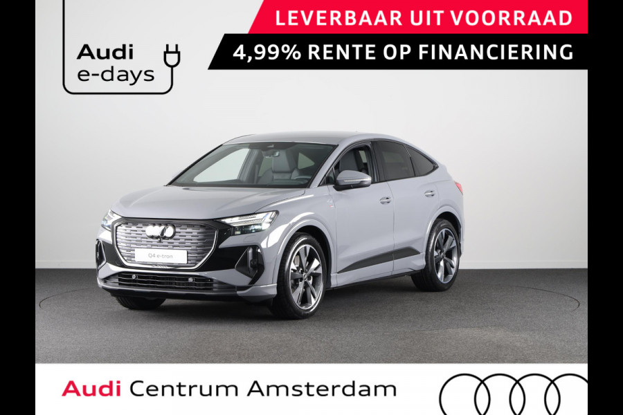 Audi Q4 Sportback e-tron S edition e-tron 45 82 kWh 210 kW / 286 PK Sportba Comfortpakket, adpative cruise control, achteruitrijcamera, optiek pakket zwart plus