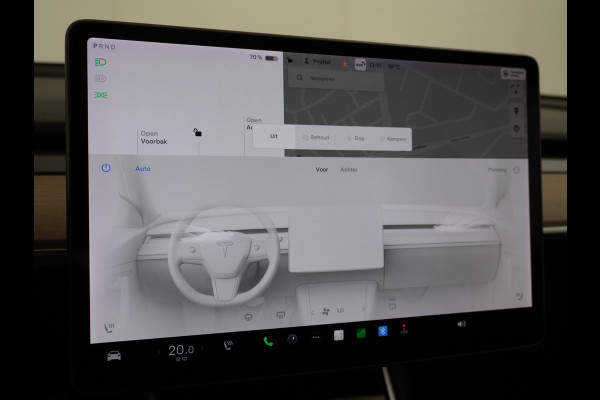 Tesla Model 3 Performance AWD 513pk 0-100 in 3,4 sec! Lmv-20" FSD-Comp.3 AutoPilot Carbon-Spoiler Premium-HiFi Pano.dak Camera Leer Adaptive-C Camera Navi LED ACC DAB Voorverwarmen interieur en Keyless via App One-Pedal-Drive Rode Remklauwen Origineel Nederlandse auto! Nieuwprijs €65.680 Garantie op Accu/Motor tot 21-12-2027 max 192.000km