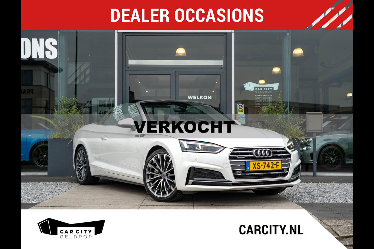 Audi A5 Cabriolet 2.0 TFSI Quattro Sport Pro Line S / RS-stoelen / Keyless / CarPlay / Virtual / Camera / Blind spot / Audi sound Audi A5 Cabriolet 2.0 TFSI Quattro Sport Pro Line S / RS-stoelen / Keyless / CarPlay / Virtual / Camera / Blind spot / Audi sound