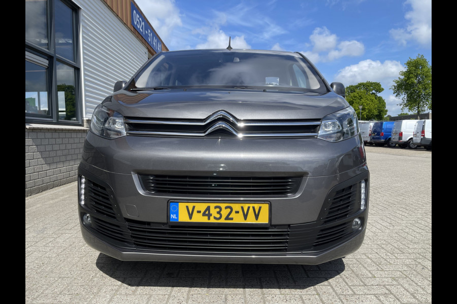 Citroën Jumpy 2.0 BlueHDI 180pk automaat Business XL L3H1 DC 5 persoons S&S / € 29.950 marge / vrij van btw / euro 6 diesel / airco / cruise / navi / camera / leer / trekhaak / rolstoel lift
