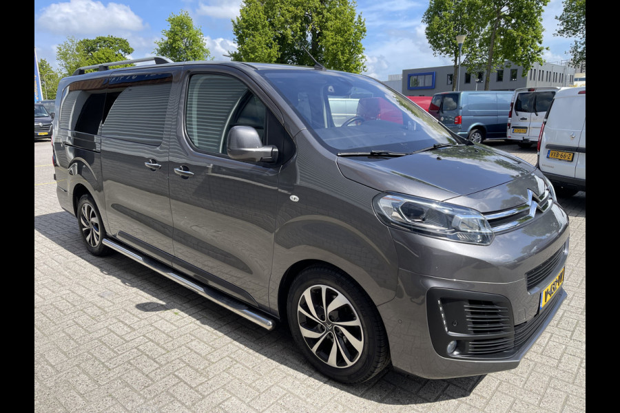Citroën Jumpy 2.0 BlueHDI 180pk automaat Business XL L3H1 DC 5 persoons S&S / € 29.950 marge / vrij van btw / euro 6 diesel / airco / cruise / navi / camera / leer / trekhaak / rolstoel lift