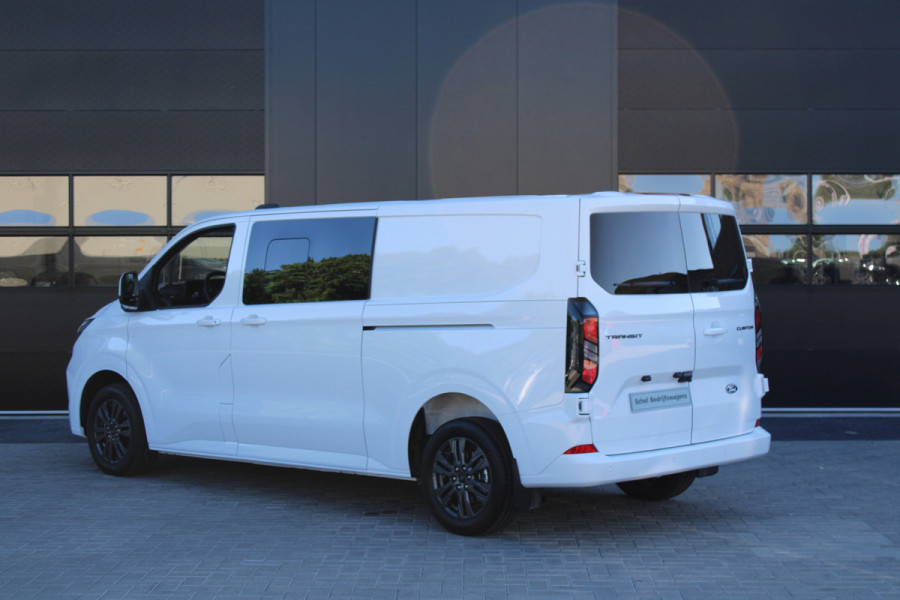 Ford Transit Custom 320 2.0 TDCI L2H1 Limited DC 170pk - Adaptive Cruise - Navi - 2x Schuifdeur - Verwarmd stuur - 70l tank - 17" LM velgen - Rijkla