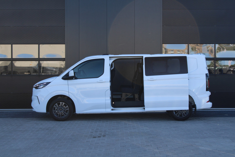 Ford Transit Custom 320 2.0 TDCI L2H1 Limited DC 170pk - Adaptive Cruise - Navi - 2x Schuifdeur - Verwarmd stuur - 70l tank - 17" LM velgen - Rijkla