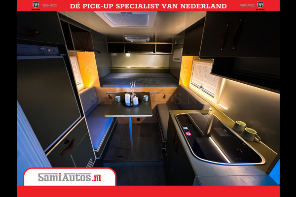 Dodge Ram 1500 CAMPER / AFZET UNIT | SHOWROOM MODEL | 4 PERSOONS | AIRCO | ZONNEPANEEL | VERWARMING | DOUCHE | WC | LUIFEL | 4 SLAAP PLAATSEN | Let Op: Investeer in deze unieke afzetunit camper en verdien direct!