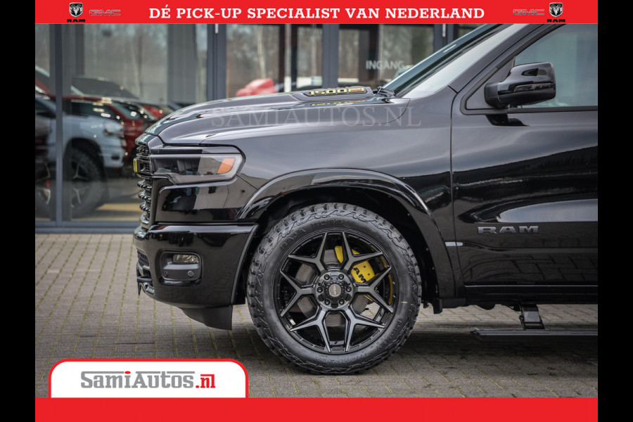 Dodge Ram 1500 Limited Night High Output 540HP 706Nm | Massage + Full Option | De Meest Luxe en Volle Pick-Up in zijn Klasse | Comfortabele Dubbele Cabine met Royale 5 Zitplaatsen | BPM vrij | Nu Leverbaar uit Voorraad | Voorraad Nr 2337 - 7694