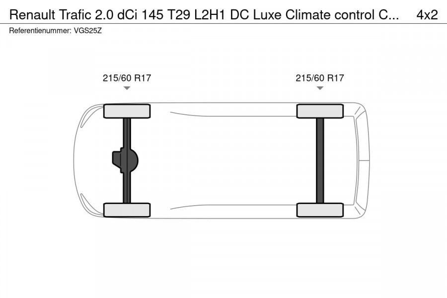 Renault Trafic 2.0 dCi 145 T29 L2H1 DC Luxe Climate control Cruise control Navigatie Apple carplay