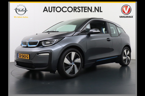 BMW i3 AUT.170pk Panodak Warmtepomp Keyless Navi-Pro MultiMedia WiFi-vb. Led 19"StoelverwarmdRegensensor DAB Cruise Control 94Ah 33kWh  Comfort Pack Advance € 46.000 nieuw! Nieuwe model (2018)