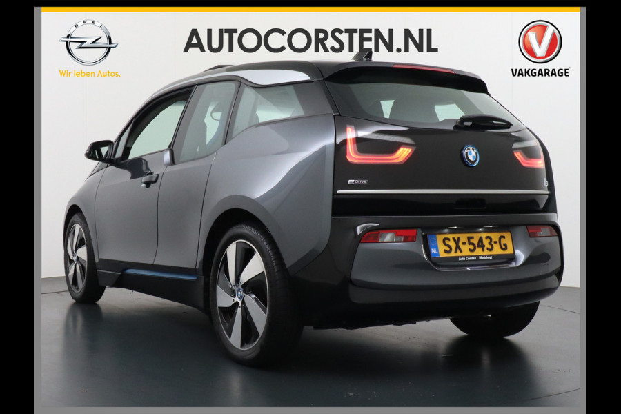 BMW i3 AUT.170pk Panodak Warmtepomp Keyless Navi-Pro MultiMedia WiFi-vb. Led 19"StoelverwarmdRegensensor DAB Cruise Control 94Ah 33kWh  Comfort Pack Advance € 46.000 nieuw! Nieuwe model (2018)
