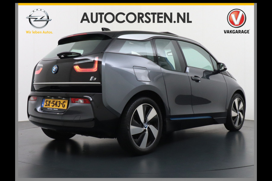 BMW i3 AUT.170pk Panodak Warmtepomp Keyless Navi-Pro MultiMedia WiFi-vb. Led 19"StoelverwarmdRegensensor DAB Cruise Control 94Ah 33kWh  Comfort Pack Advance € 46.000 nieuw! Nieuwe model (2018)