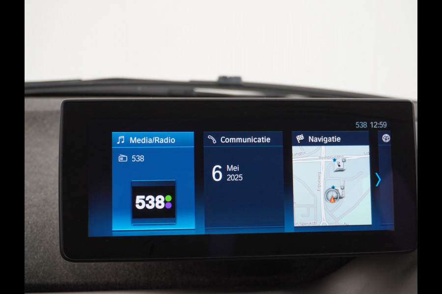 BMW i3 AUT.170pk Panodak Warmtepomp Keyless Navi-Pro MultiMedia WiFi-vb. Led 19"StoelverwarmdRegensensor DAB Cruise Control 94Ah 33kWh  Comfort Pack Advance € 46.000 nieuw! Nieuwe model (2018)