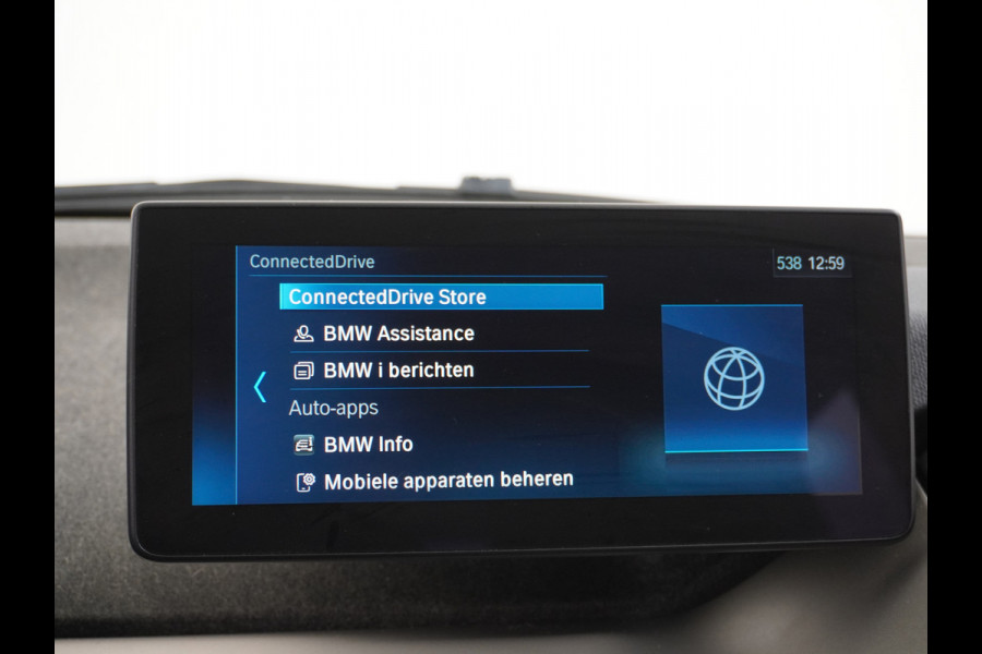 BMW i3 AUT.170pk Panodak Warmtepomp Keyless Navi-Pro MultiMedia WiFi-vb. Led 19"StoelverwarmdRegensensor DAB Cruise Control 94Ah 33kWh  Comfort Pack Advance € 46.000 nieuw! Nieuwe model (2018)
