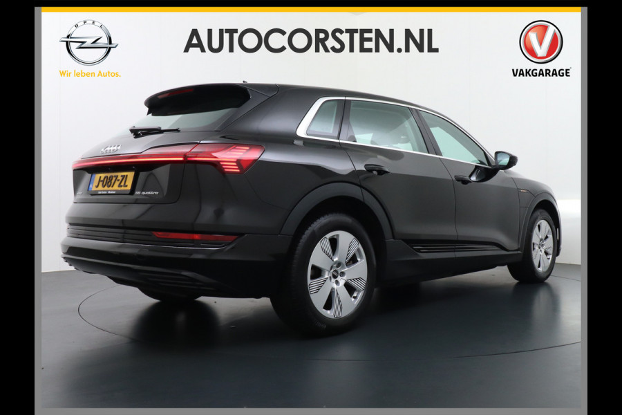 Audi e-tron ✅ 55 Quattro 95kWh 408PK AUT. Leder Luchtvering Audi-Sound-Sytem® Navi Park-assist PDC-a+v 19" LED Cruise Dab Virtual Cockpit Ke Elek.Achterklep Regen/Lichtsensor Bluetooth Wifi Grootste accu Fase 3 laden 1e Eigenaar Origineel Nederlandse Auto 1800KG trekvermogen