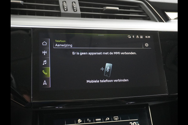 Audi e-tron ✅ 55 Quattro 95kWh 408PK AUT. Leder Luchtvering Audi-Sound-Sytem® Navi Park-assist PDC-a+v 19" LED Cruise Dab Virtual Cockpit Ke Elek.Achterklep Regen/Lichtsensor Bluetooth Wifi Grootste accu Fase 3 laden 1e Eigenaar Origineel Nederlandse Auto 1800KG trekvermogen