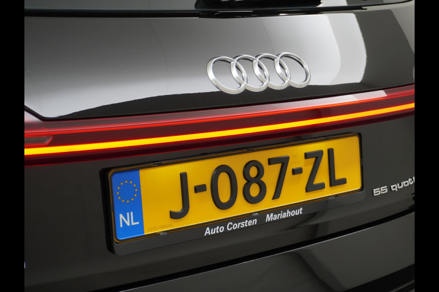 Audi e-tron ✅ 55 Quattro 95kWh 408PK AUT. Leder Luchtvering Audi-Sound-Sytem® Navi Park-assist PDC-a+v 19" LED Cruise Dab Virtual Cockpit Ke Elek.Achterklep Regen/Lichtsensor Bluetooth Wifi Grootste accu Fase 3 laden 1e Eigenaar Origineel Nederlandse Auto 1800KG trekvermogen